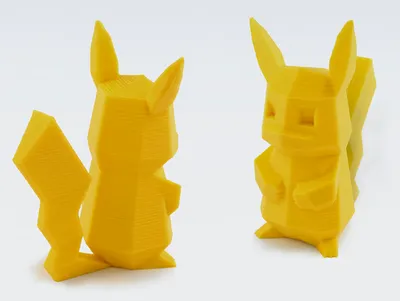 Low-Poly Pikachu, a preview image from Printables