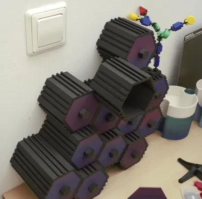 Hexabox (modular and interlocking storage system), a preview image from Printables