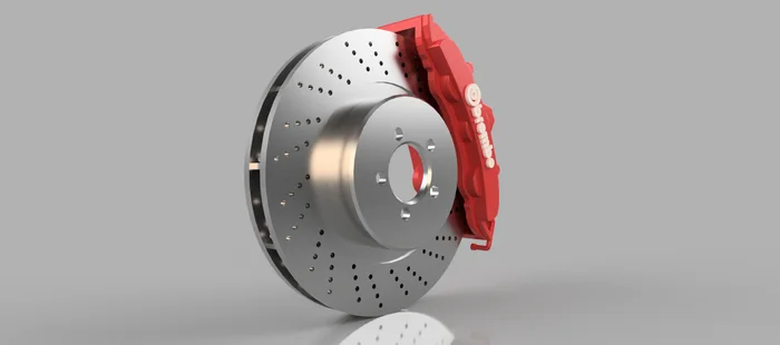 Brembo brake disk and caliper - CHECK NEW DESIGN IN DESCRIPTION, a preview image from Printables