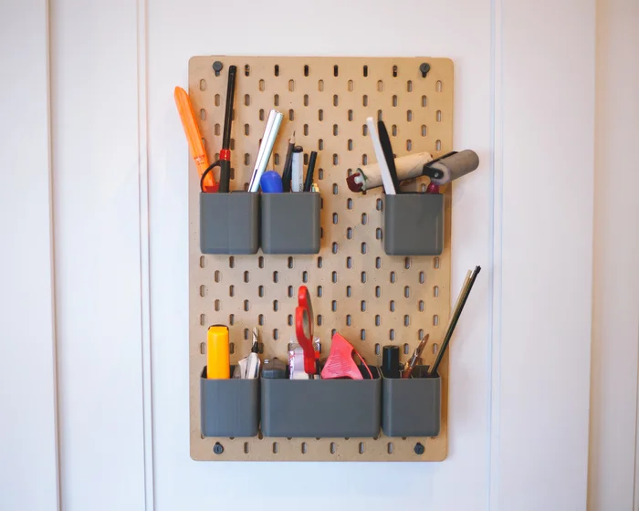 Ikea Skadis pegboard cups (vase mode), a preview image from Printables