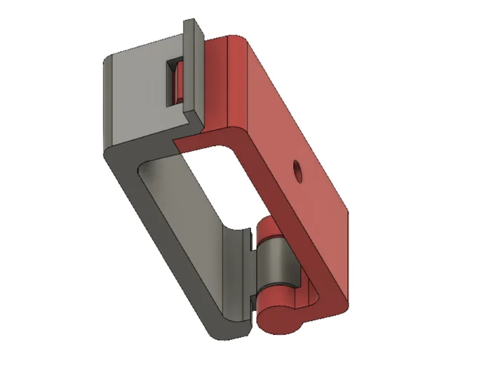 Parametric Cable Clip w/ Hinge (Print in Place & F3D), a preview image from Printables