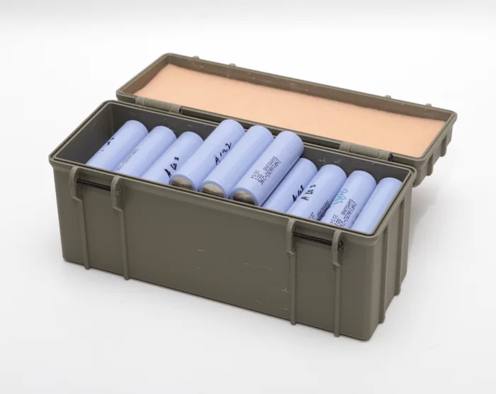18650 Battery Storage Box for 50 Cells, a preview image from Printables