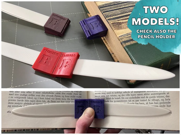 The Book - Combined bookmark and page holder, a preview image from Printables