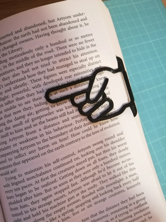 Finger Pointing Bookmark, a preview image from Printables