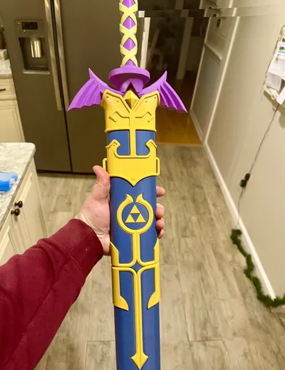 Legend of Zelda Master Sword Scabbard (BOTW) (TOTK) (Full Scale), a preview image from Printables
