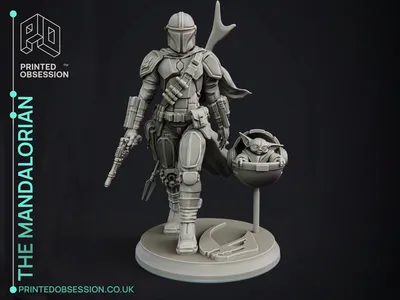 The Mandalorian - Star Wars Fanart - 30cm, a preview image from Printables