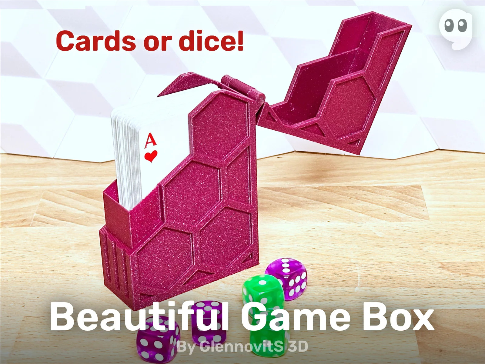Beautiful Game Box (For Cards or Dice), a preview image from Printables