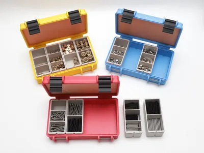 Rugged Box with Modular Slots (Parametric) - Shallow height, a preview image from Printables