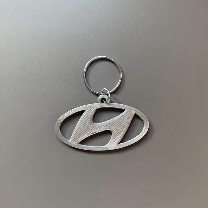 Hyundai keychain, a preview image from Printables