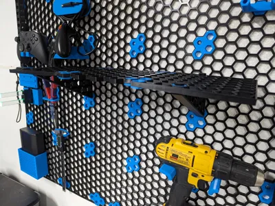 Honeycomb Storage Wall (HSW) Shelf, a preview image from Printables