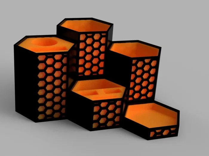 2nd Hexagonal tool organizer, a preview image from Printables