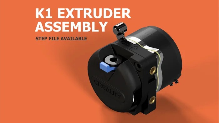 Creality K1 Extruder Assembly CAD, a preview image from Printables