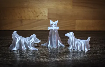 A Trio of Halloween Ghost Dogs, a preview image from Printables