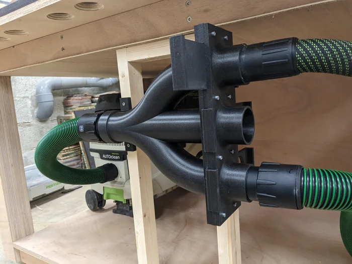 3-way blast gate for Festool hoses, a preview image from Printables