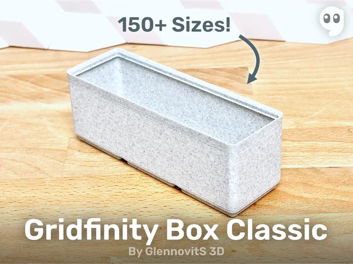 Gridfinity Box Classic - Organizer boxes for desktop or drawer, a preview image from Printables