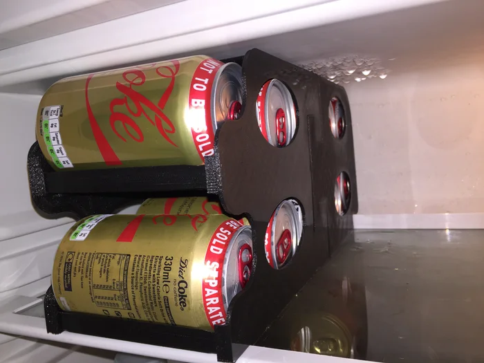 Refrigerator Beer / Pop Can Holder / Dispenser - easy print, a preview image from Printables