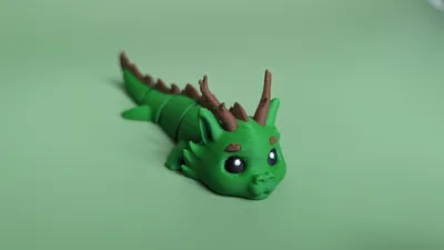 Forest Dragon - Articulated Figure Keychain, a preview image from Printables