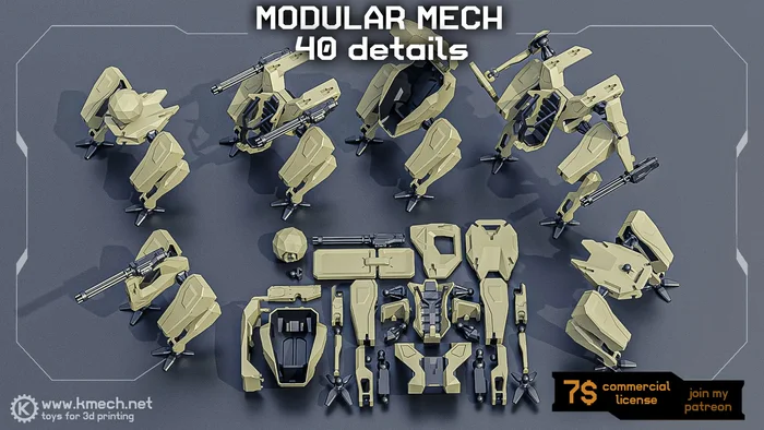 Mech Modular, a preview image from Printables