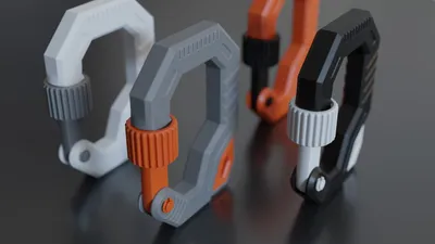 Screw Lock Carabiner, a preview image from Printables