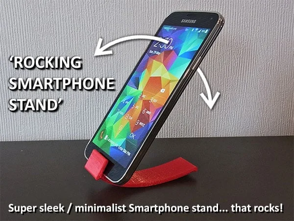 Rocking Smartphone Stand, a preview image from Thingiverse
