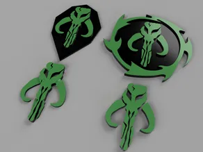 Star Wars Mandalorian Symbol, a preview image from Thingiverse