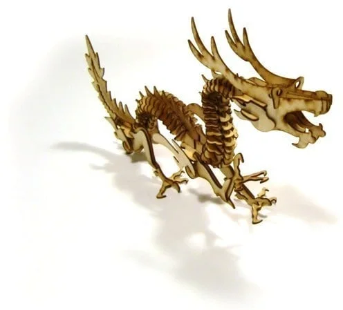 LaserCut - 3D puzzle dragon, a preview image from Thingiverse