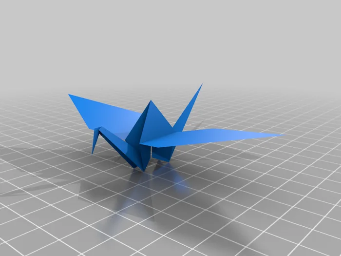Origami Crane, a preview image from Thingiverse