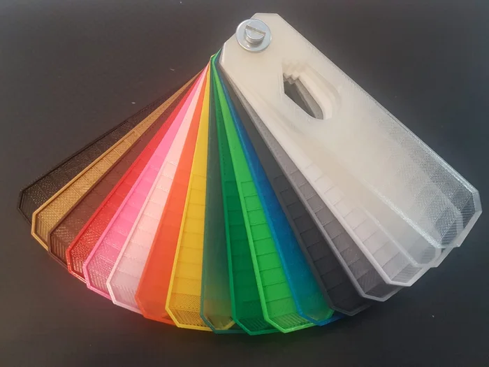 Filament sample booklet, a preview image from Thingiverse