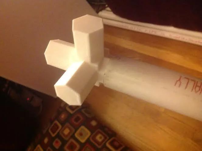 4-way 3/4" PVC Connector, a preview image from Thingiverse
