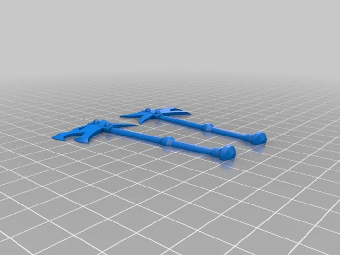 Action Figure Weapon Rack, a preview image from Thingiverse
