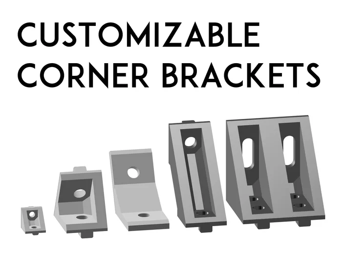 Ultimate Customizable Corner Brackets, a preview image from Thingiverse