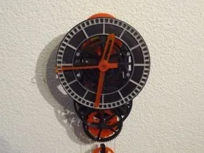 3D printed mechanical Clock with Anchor Escapement, a preview image from Thingiverse