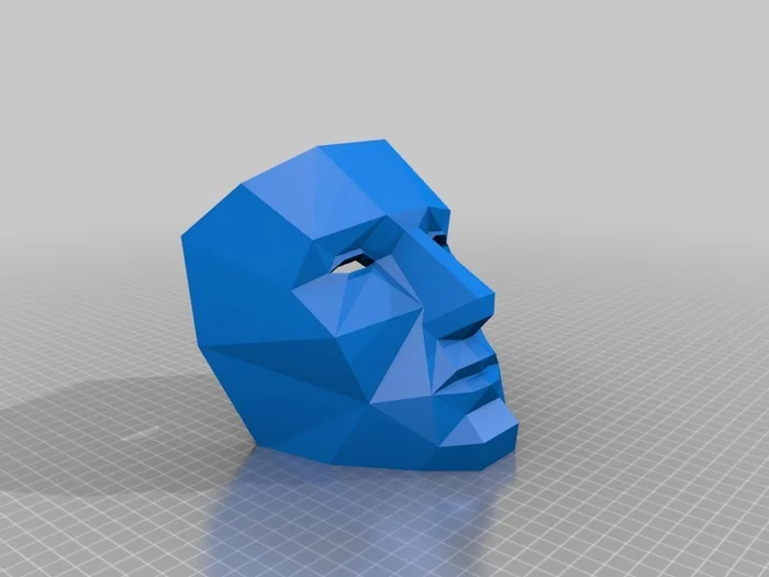 Low Polygon Printable Mask, a preview image from Thingiverse