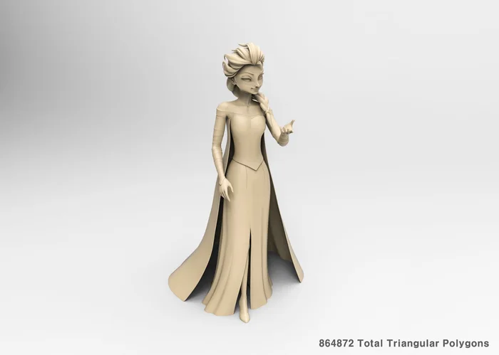 Elsa Pose 1, a preview image from Thingiverse