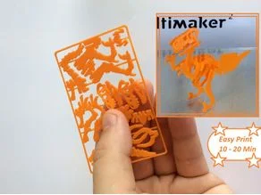 Velociraptor Business Card, a preview image from Thingiverse
