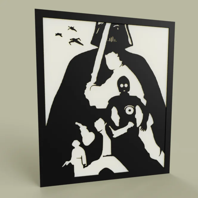 darth vader - luke - han solo - leia - c3po, a preview image from Thingiverse