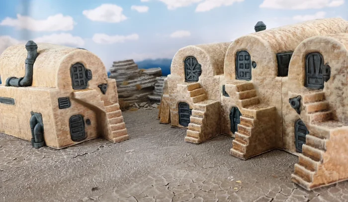 Desert scifi village, a preview image from Thingiverse