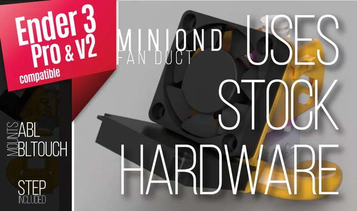 MinionD Ender 3 Dual duct | 12gr | stock hardware, a preview image from Thingiverse