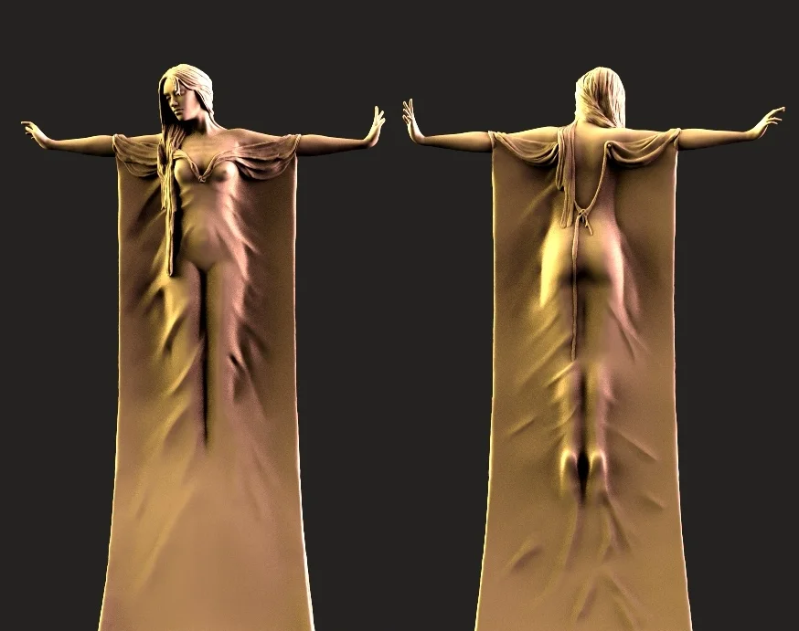 Flying girl, a preview image from Thingiverse