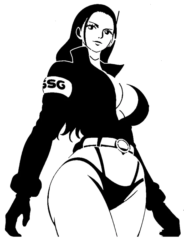 Nico Robin stencil 8, a preview image from Thingiverse