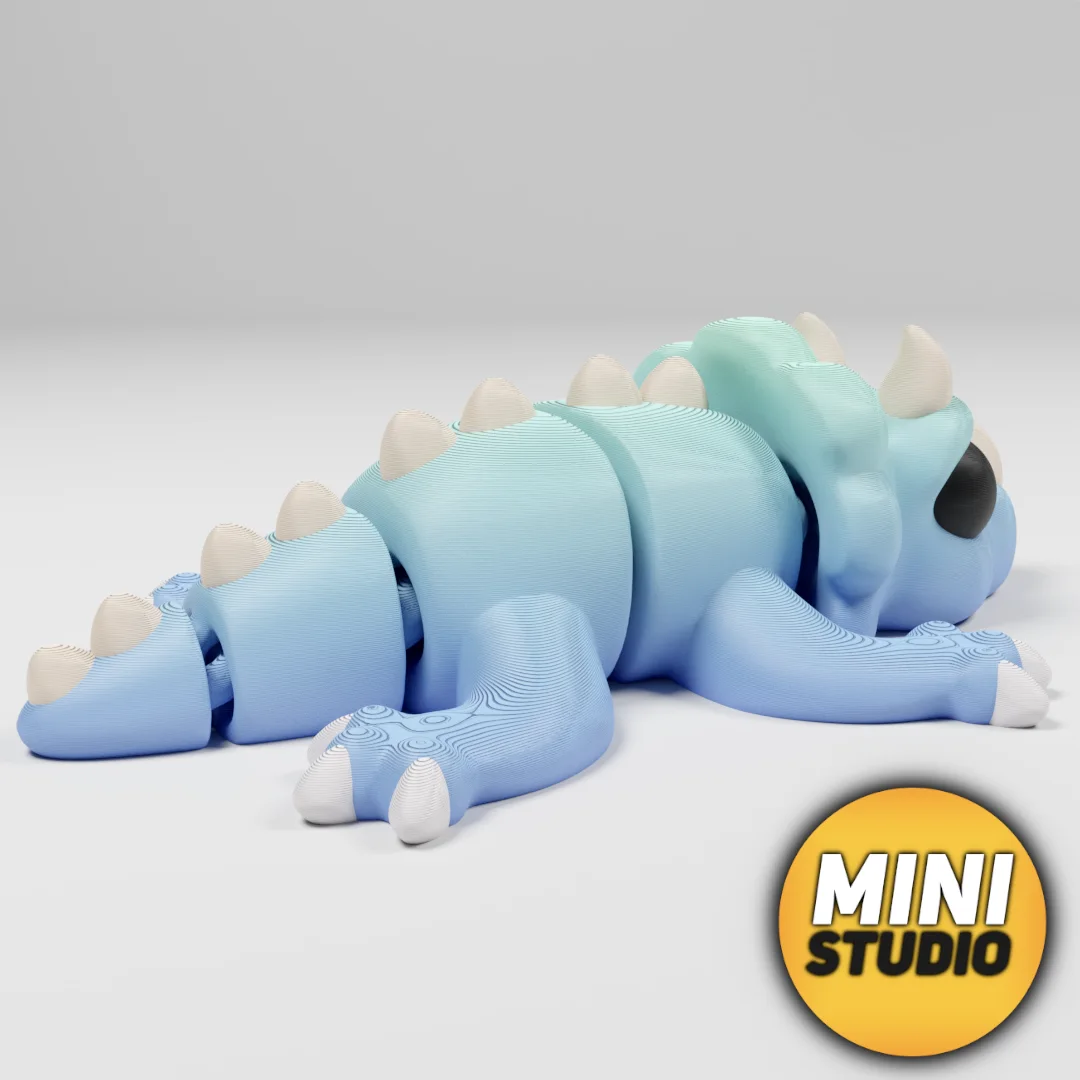 Articulated Flexi Cute Triceratops, a preview image from Thingiverse