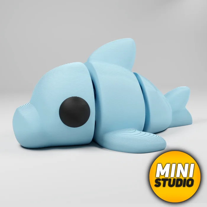 Articulated Flexi Dolphin, a preview image from Thingiverse