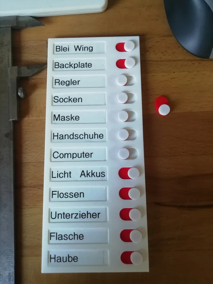 Checklist with slider, a preview image from Thingiverse