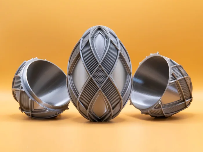 Closed Lattice Ribbon Easter Egg 2026, a preview image from Thingiverse