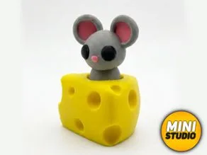 Cheese Clicker + Keychain Version, a preview image from Thingiverse