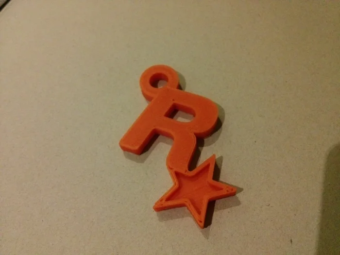 Rockstar Games Logo Keychain, a preview image from Thingiverse