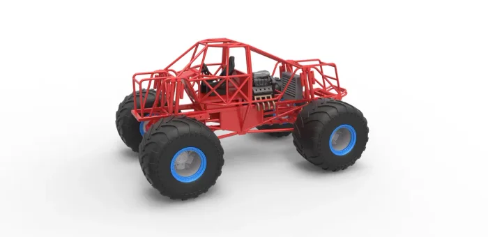 Diecast Monster truck base Scale 1:25, a preview image from Threeding