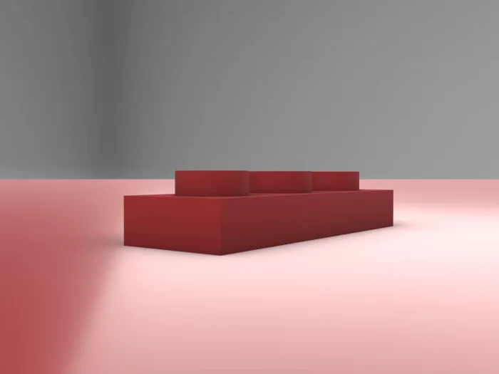 LEGO Plate 1X3, a preview image from Threeding
