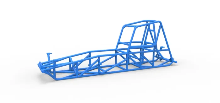 Frame of Vintage Dirt Modified stock car Scale 1:25, a preview image from Threeding