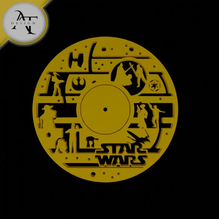 Star Wars - Silhouette - 2D Wall Art Decor, a preview image from Threeding
